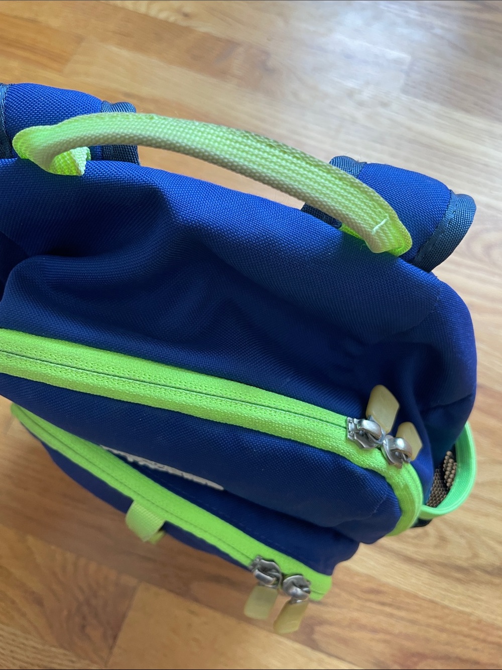 The North Face Kids Sprout Backpack in Blue and Lime - Picture 12 of 16